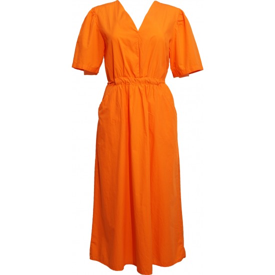 Елегантна лятна рокля в оранжево