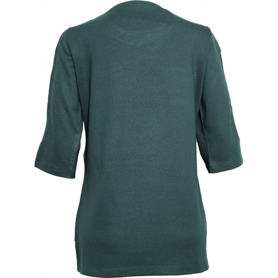 Официална блуза  в маслено зелено с пайти.