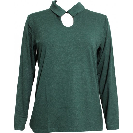 Дамска блуза в маслено зелено