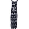 Дълга права рокля с две цепки в тъмно синьо и бяло