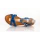 Дамски равни сандали в синьо