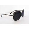 Дамски слънчеви очила в черно с метални детайли 